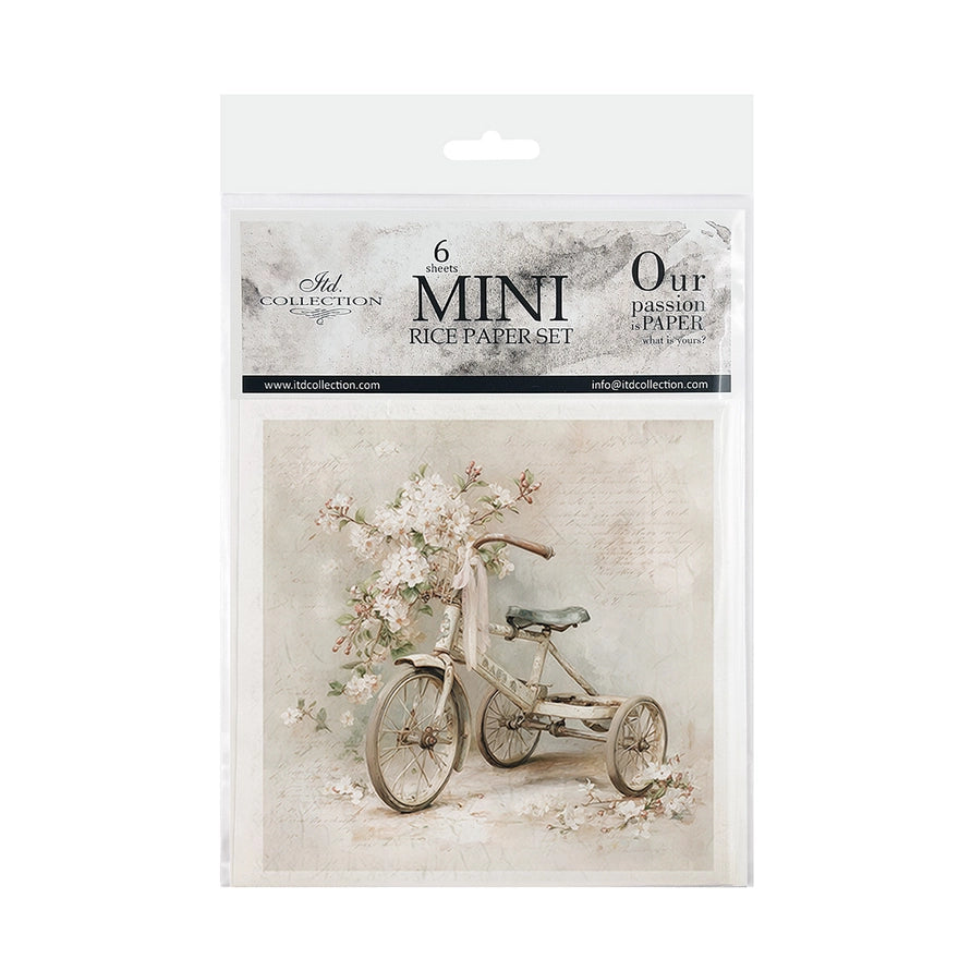ITD Collection Written in Flowers Decoupage Rice Paper Set – 6 Designs (RSM256)
