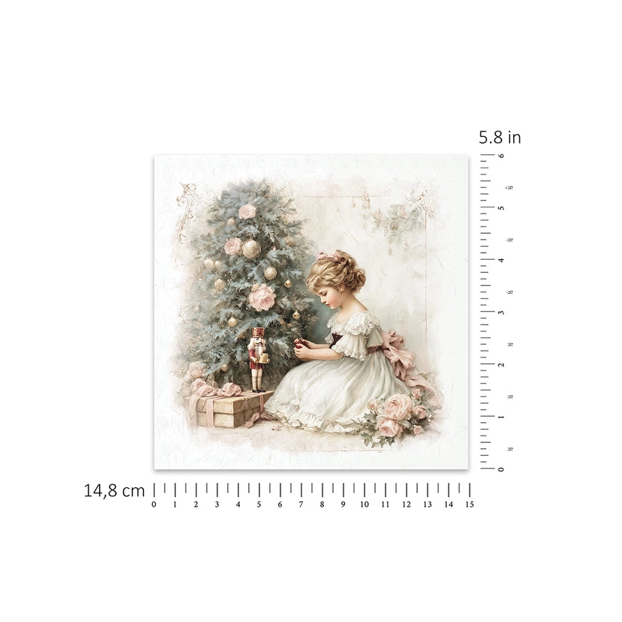 ITD Collection Winter Rose Nutcracker Decoupage Rice Paper Set – 6 Designs (RSM308)