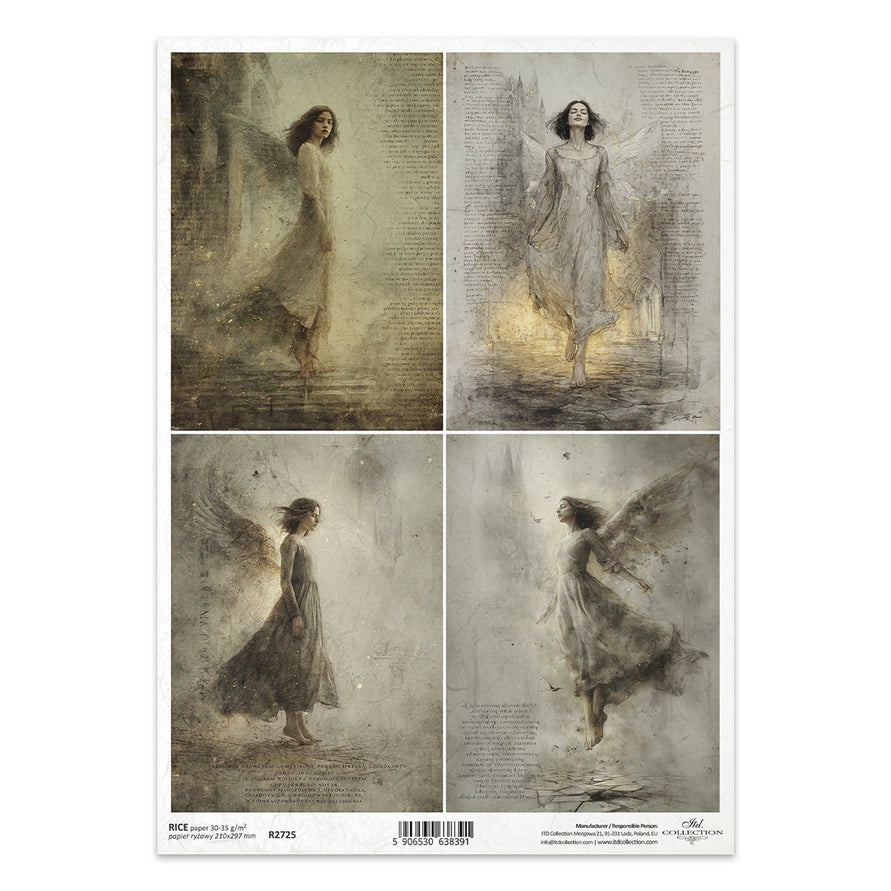 ITD Collection Light & Shadow Decoupage Rice Paper – A4 Craft Sheet (R2725)
