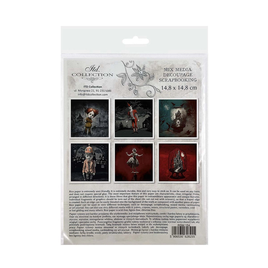 ITD Collection Tales from the Dark Fair Decoupage Rice Paper Set – 6 Designs (RSM154)