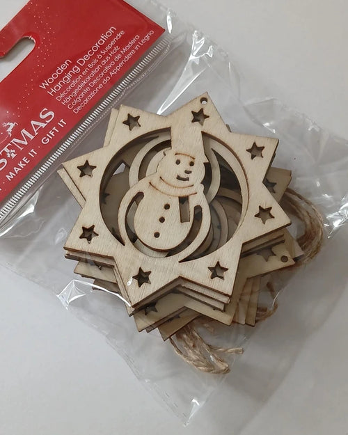 Snowman Hanging Shape, Pk6