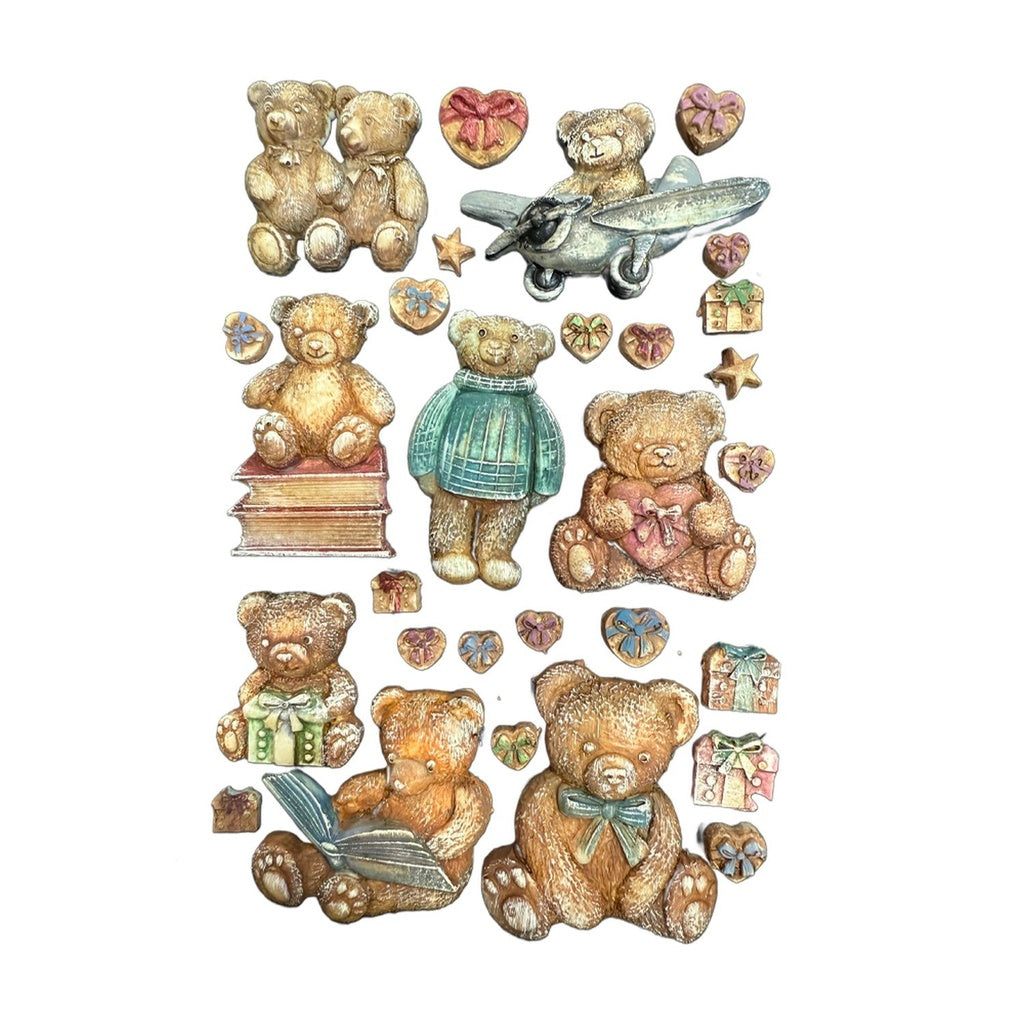 Stamperia The Owl's House Teddy Bears A5 Silicone Mould (KACMA557)