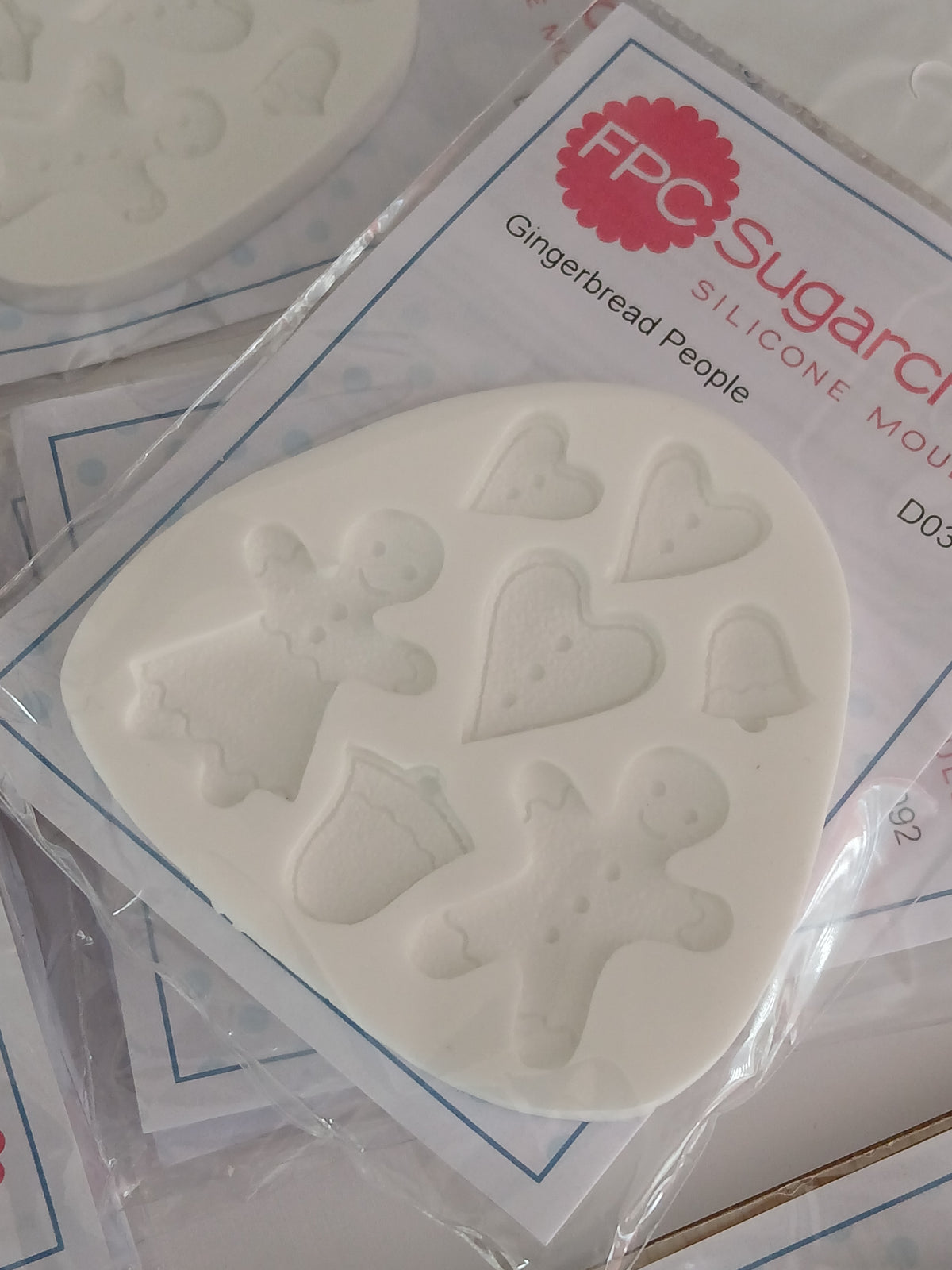 Gingerbread People Silicone Mould — Festive Figures & Christmas Accents by FPC Sugarcraft