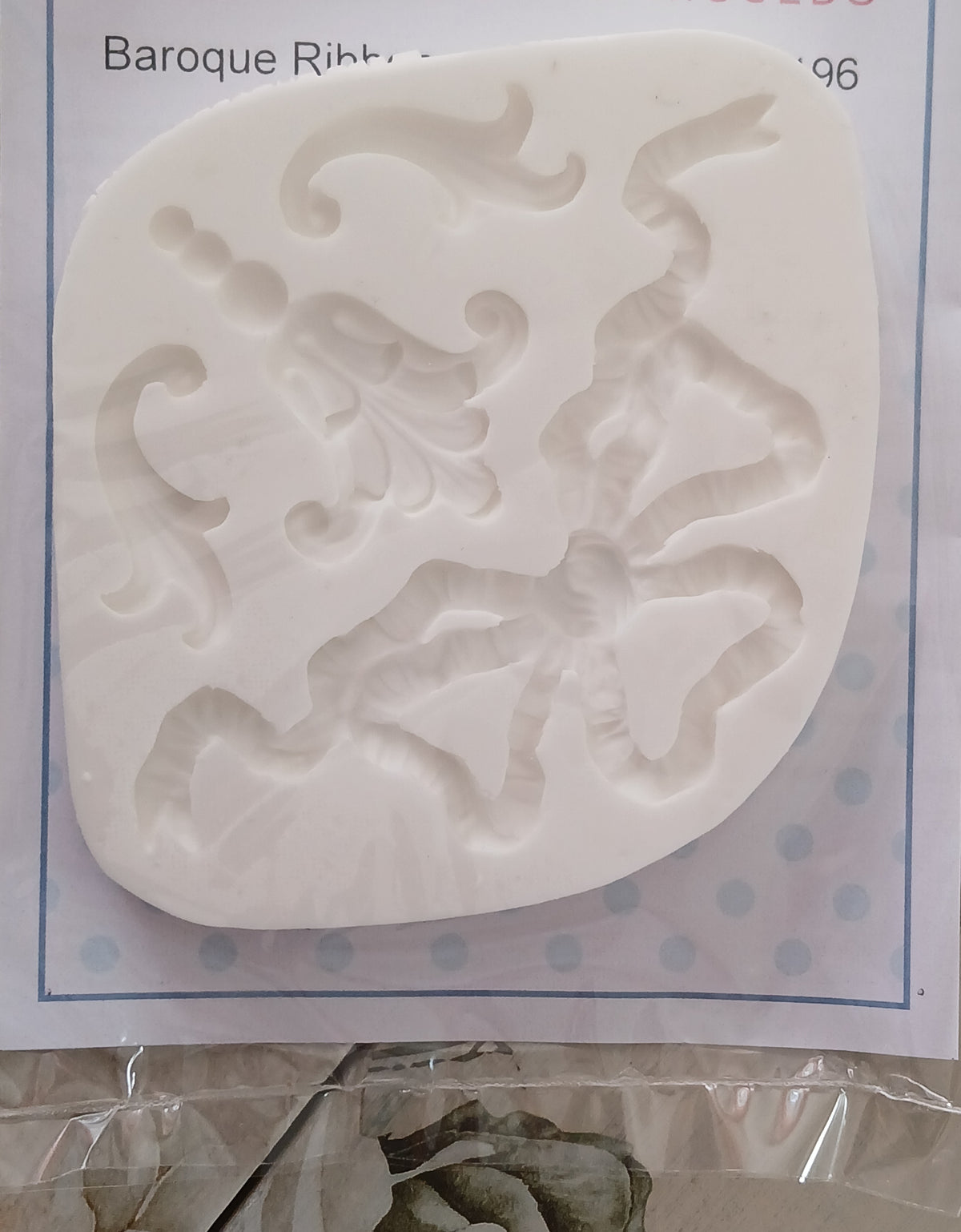 Baroque Ribbon Silicone Mould — Ornate Elegant Ribbon Design by FPC Sugarcraft