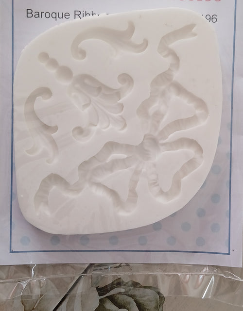 Baroque Ribbon Silicone Mould — Ornate Elegant Ribbon Design by FPC Sugarcraft