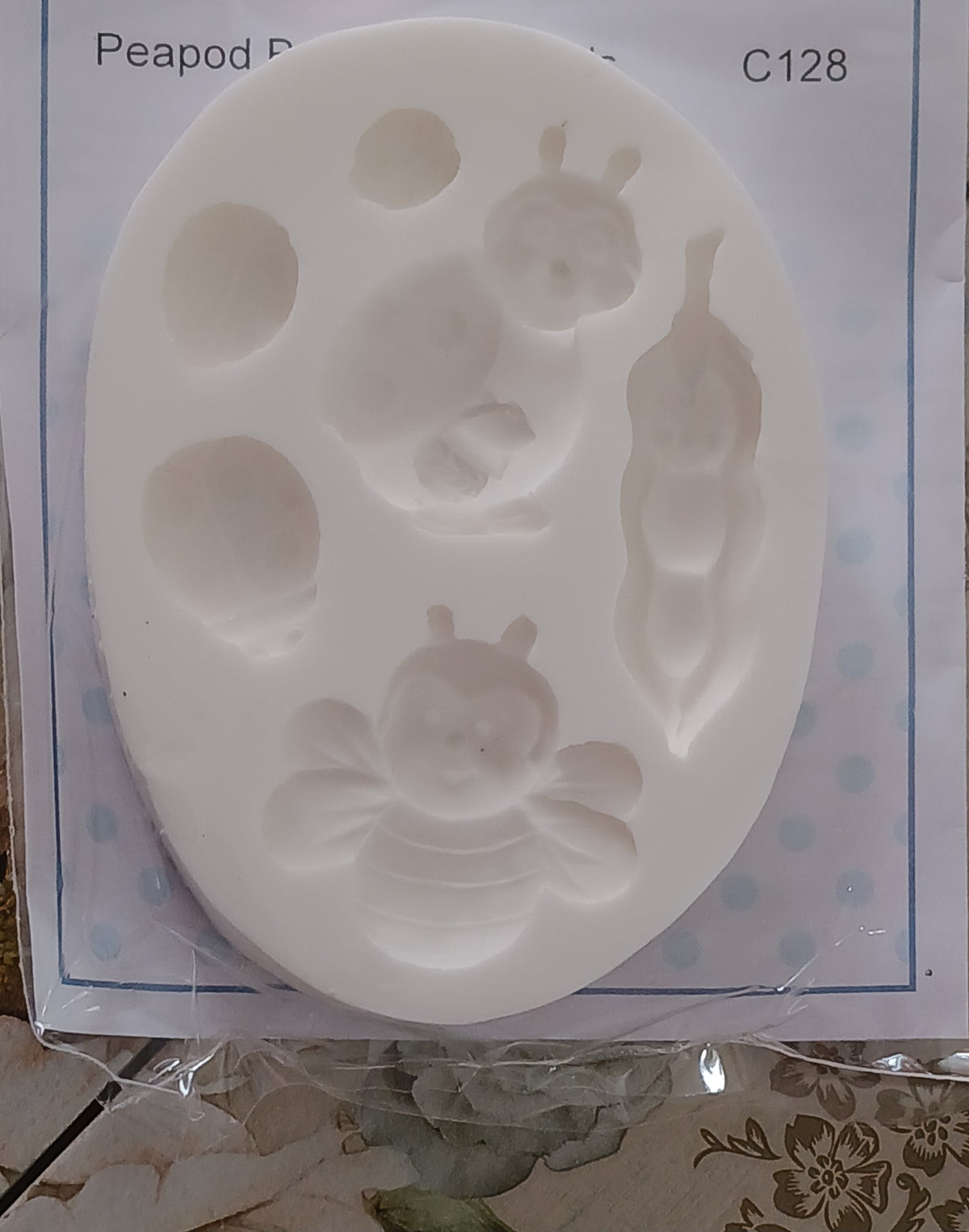 Peapod Baby & Ladybirds Silicone Mould — Whimsical Garden & Baby Characters by FPC Sugarcraft