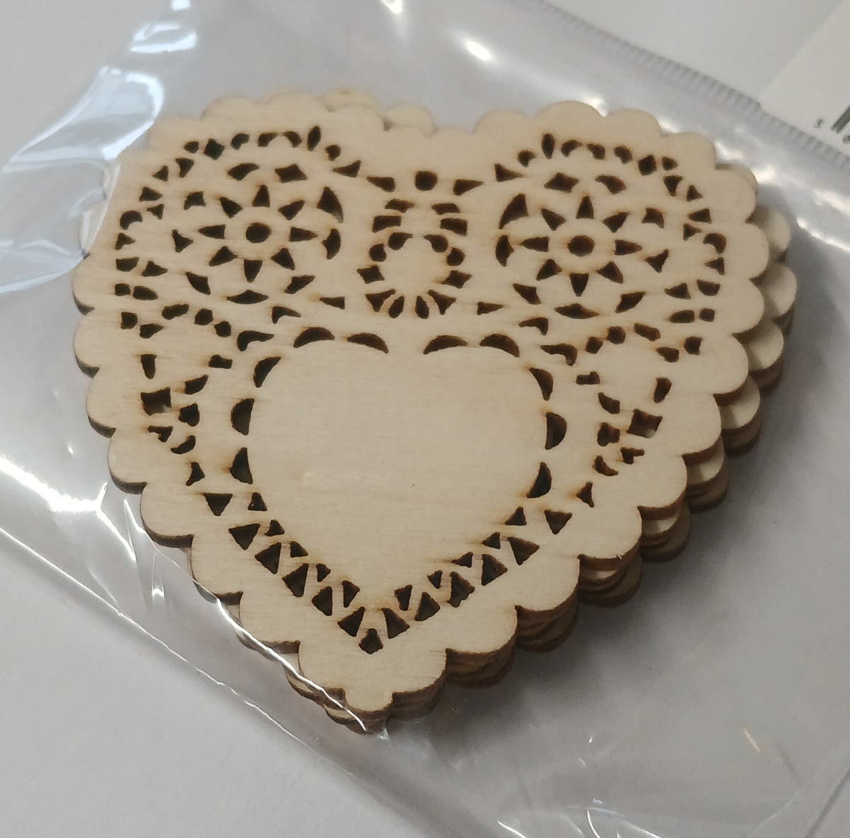 Filigree Lace Wooden Heart Blanks – Pack of 4 | Ornate Unfinished Wood Shapes for Crafts