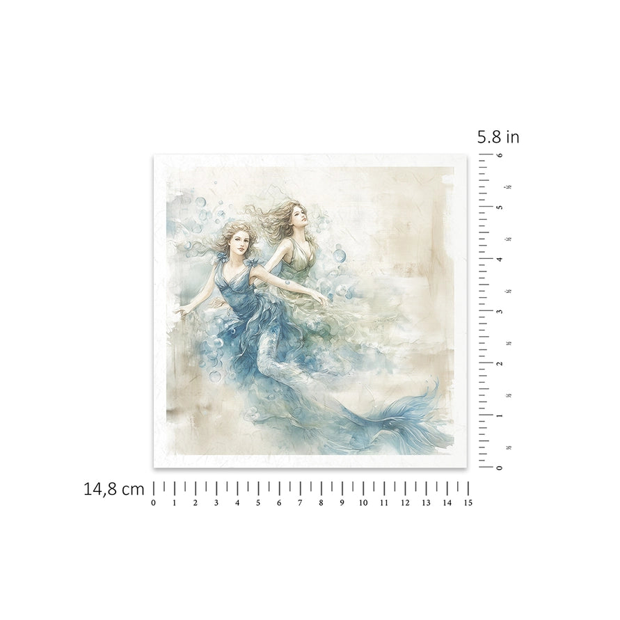 ITD Collection Four Elements Water Decoupage Rice Paper Set – 6 Designs (RSM224)