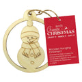 Wooden Hanging Decoration - Ornament, Snowman.
