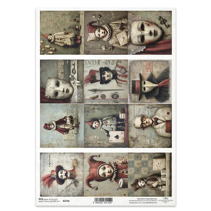 ITD Collection Carnival Decoupage Rice Paper – A4 Craft Sheet (R2766)