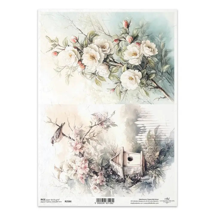 ITD Collection Cottage in the Country Decoupage Rice Paper – A4 Craft Sheet (R2586)