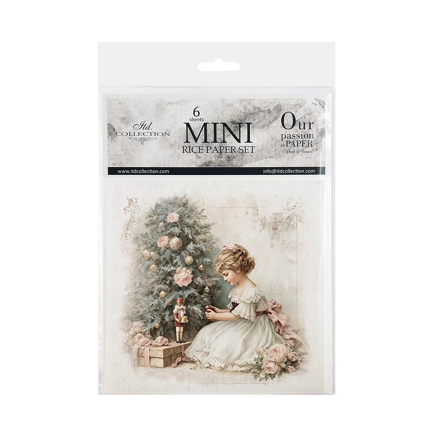 ITD Collection Winter Rose Nutcracker Decoupage Rice Paper Set – 6 Designs (RSM308)
