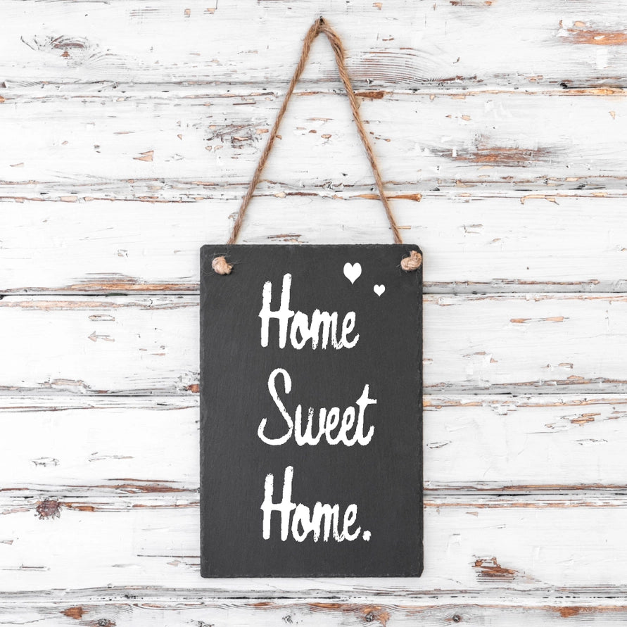 Rectangular Natural Slate Memo Board — 25 × 10cm