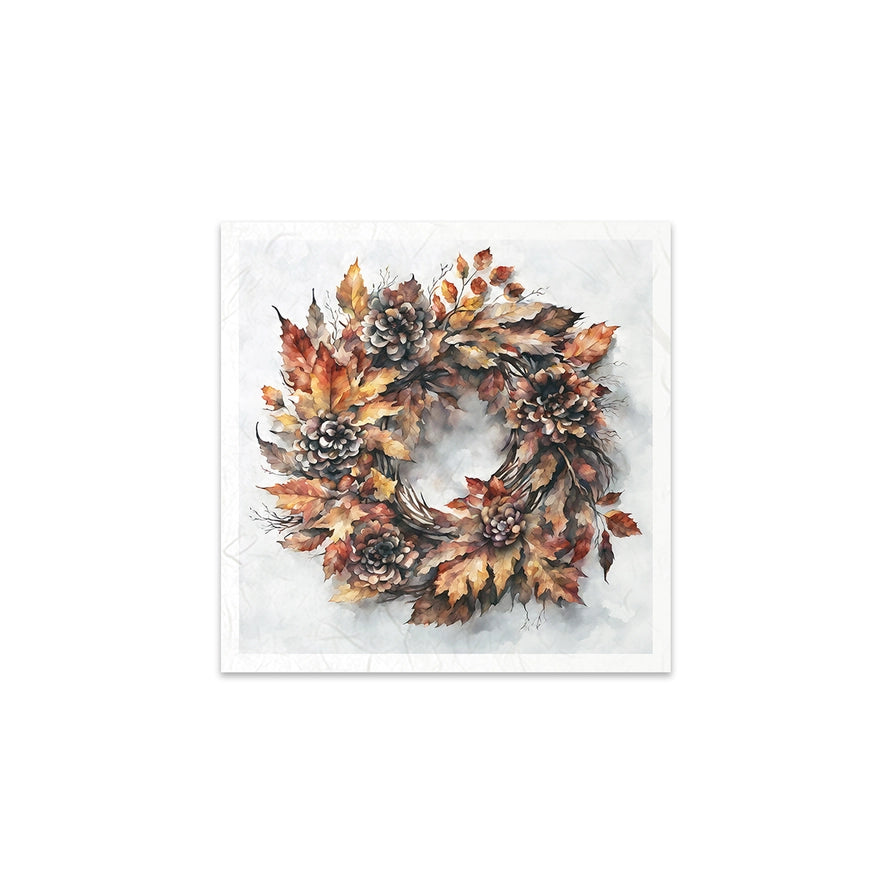 ITD Collection Autumn Wreaths Decoupage Rice Paper Set – 6 Designs (RSM152)