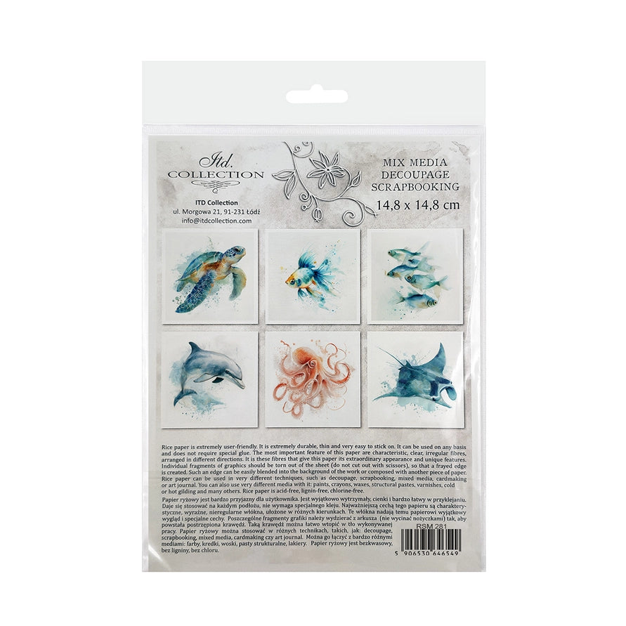 ITD Collection Tropical Dreams Decoupage Rice Paper Set – 6 Designs (RSM281)
