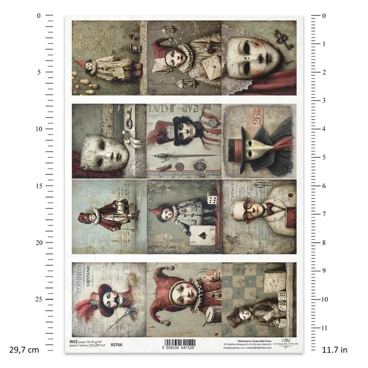 ITD Collection Carnival Decoupage Rice Paper – A4 Craft Sheet (R2766)