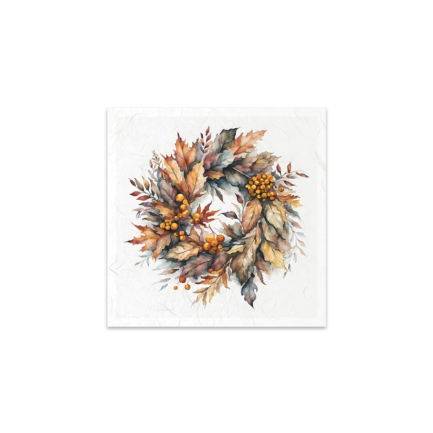 ITD Collection Autumn Wreaths Decoupage Rice Paper Set – 6 Designs (RSM152)