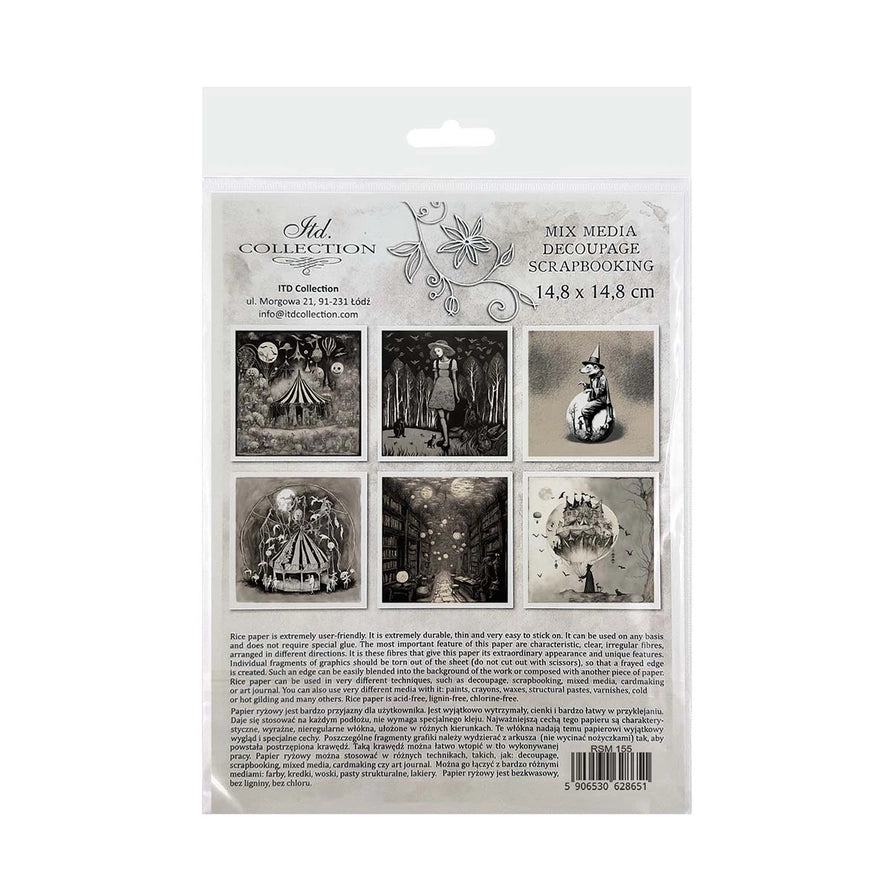 ITD Collection Tales from the Dark Fair Decoupage Rice Paper Set – 6 Designs (RSM155)