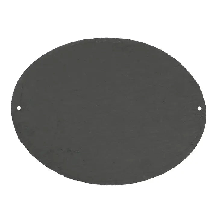 Oval blank slate house sign 20cm x 15cm.