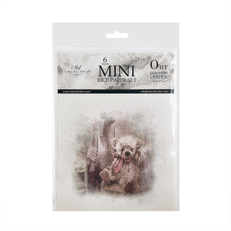 ITD Collection Teddy Bear Decoupage Rice Paper Set – 6 Designs (RSM024)