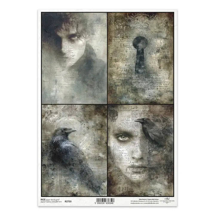 ITD Collection Light & Shadow Decoupage Rice Paper – A4 Craft Sheet (R2720)