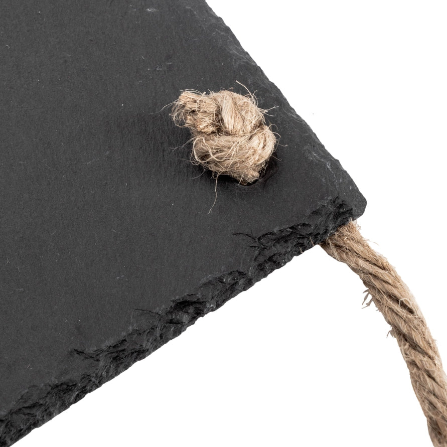 Rectangular Natural Slate Memo Board — 25 × 10cm