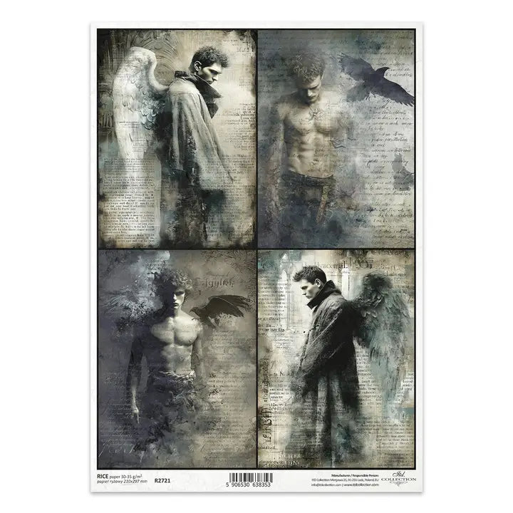ITD Collection Light & Shadow Decoupage Rice Paper – A4 Craft Sheet (R2721)
