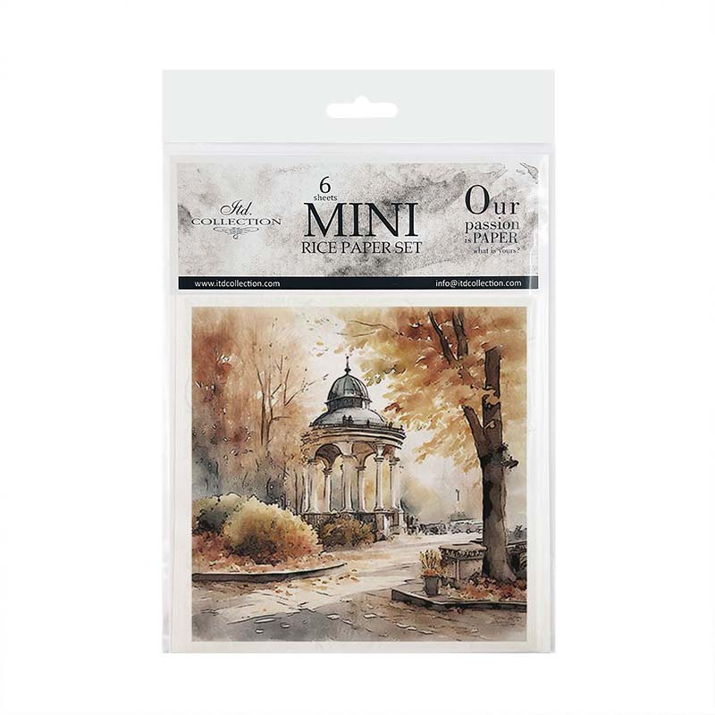 ITD Collection Park Scene Decoupage Rice Paper Set – 6 Designs (RSM101)