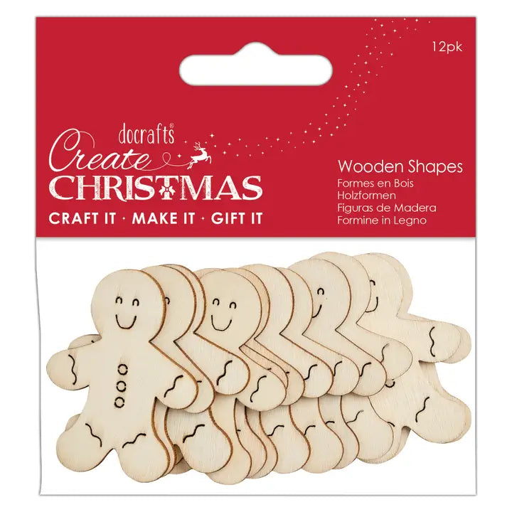 Wooden shapes 12 Gingerbread Men