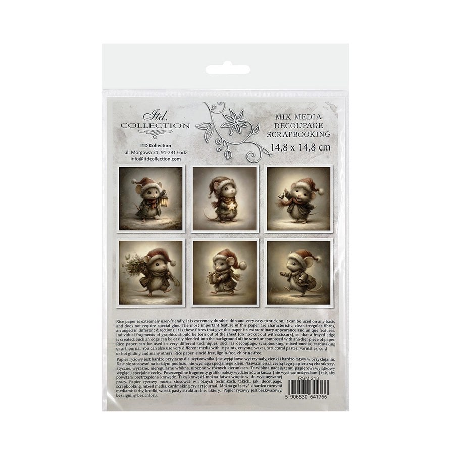 ITD Collection Mouse World Decoupage Rice Paper Set – 6 Designs (RSM213)