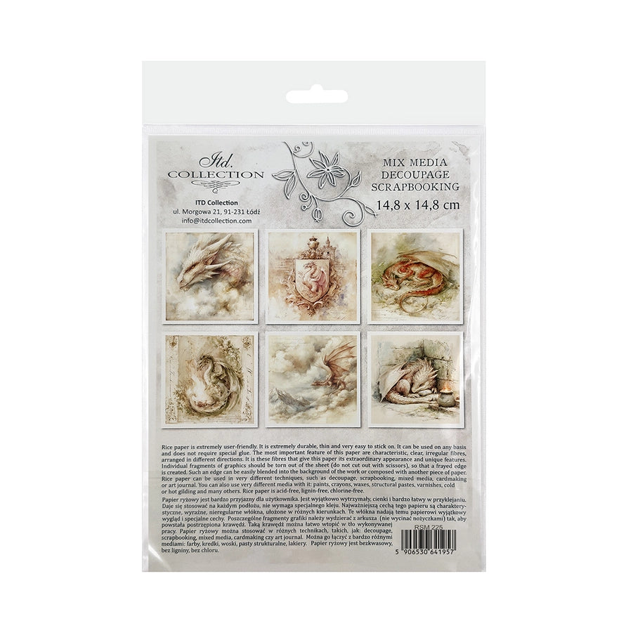 ITD Collection Four Elements Fire Decoupage Rice Paper Set – 6 Designs (RSM225)