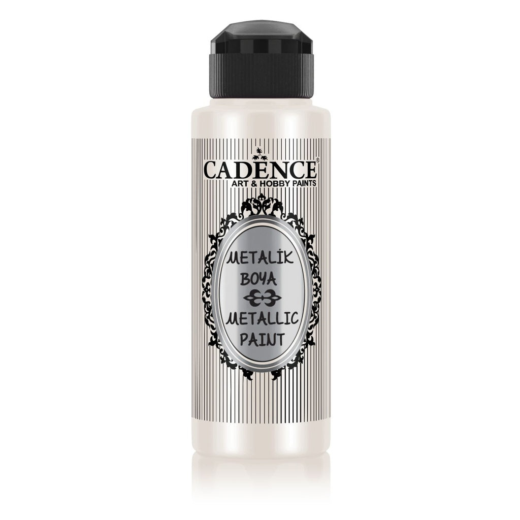 Cadence Metallic Paint — Pearl (70ml) — Luminous Pearlescent Multi-Surface Craft Paint — Elegant Iridescent White Shimmer