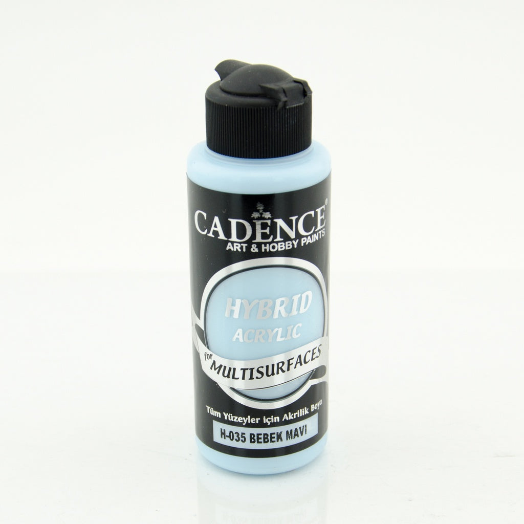 Cadence Hybrid Acrylic Paint — Baby Blue (120ml) — Soft Fresh Sky Blue — Multi‑Surface Semi‑Matte Craft Paint