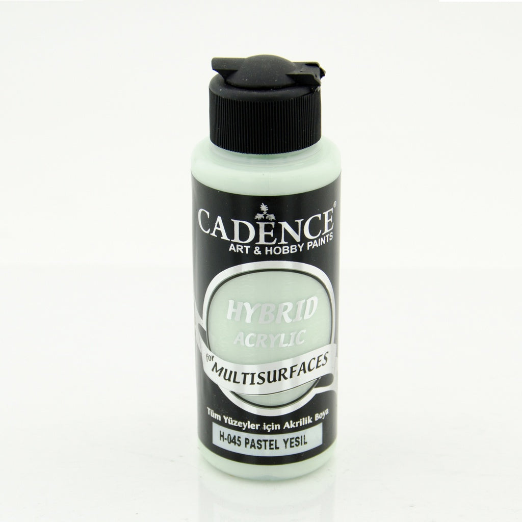 Cadence Hybrid Acrylic Paint — Pastel Green (120ml) — Soft Fresh Mint Green — Multi‑Surface Semi‑Matte Craft Paint