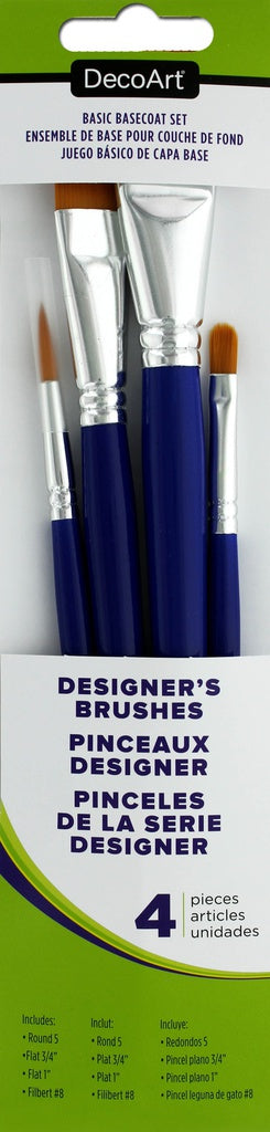 DecoArt Designer's Brushes — Basecoat Set | Smooth Coverage & Clean Edges
