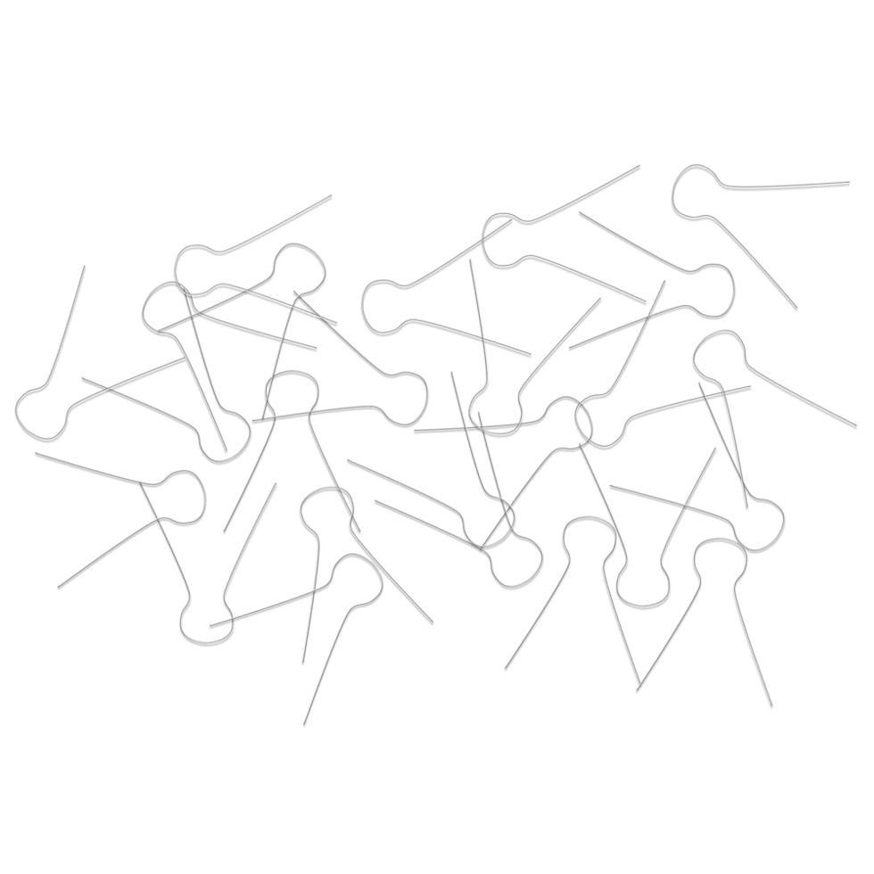 Polystyrene Shape Hangers — Pack of 25 | Metal Wire Pins with Hanging Loop