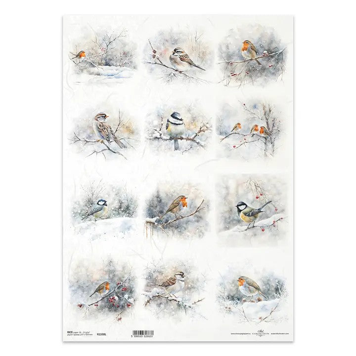 ✨ ITD Collection Rice Paper For Decoupage R1330L — Botanical Garden in Winter ✨