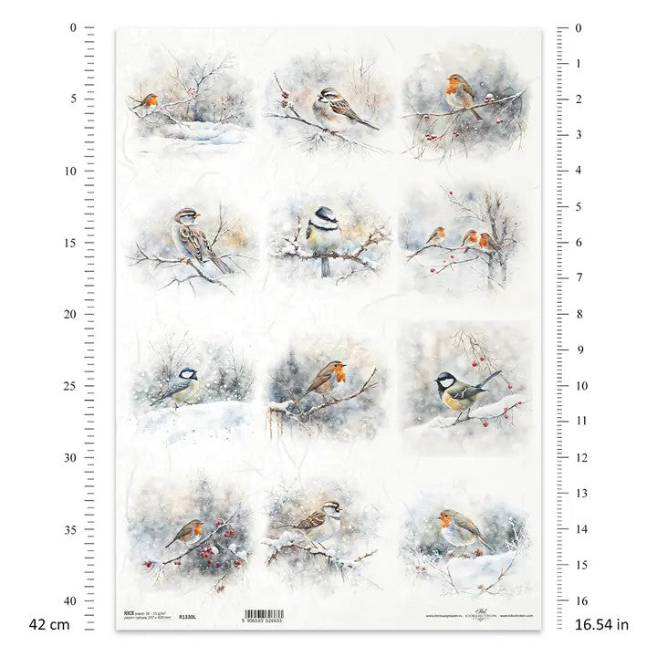✨ ITD Collection Rice Paper For Decoupage R1330L — Botanical Garden in Winter ✨