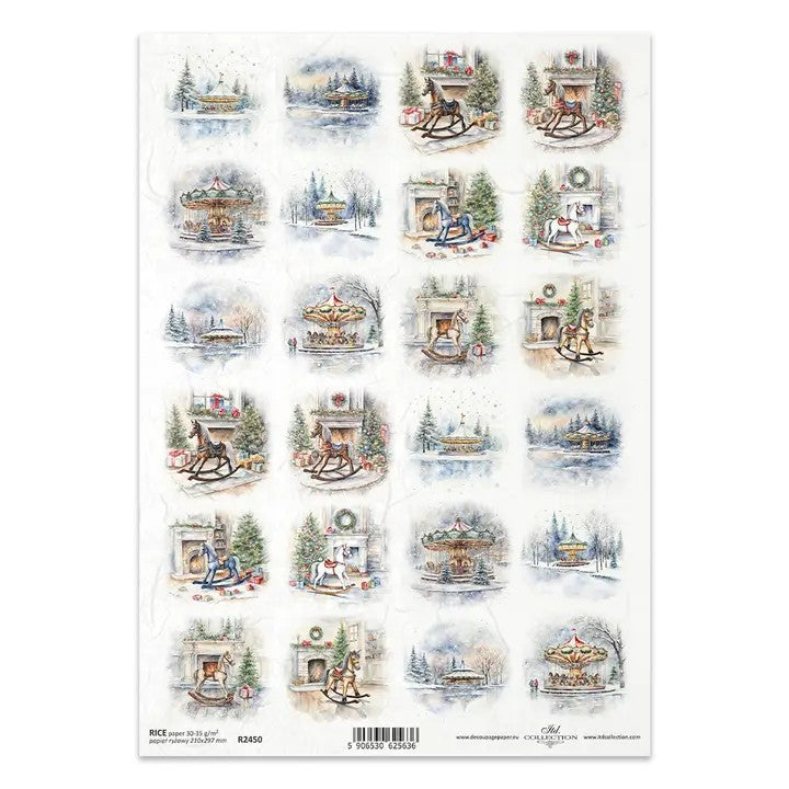 ITD Collection — Rice Paper For Decoupage R2450 — Christmas Wishes