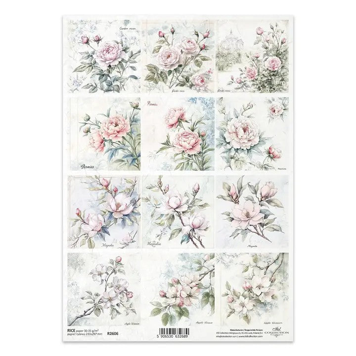 ✨ ITD Collection Rice Paper For Decoupage R2606 – Floral Shabby Chic