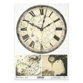 ITD Collection Rice Paper For Decoupage R2623 – Alice's Magic – Clocks
