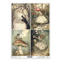 ✨ ITD Collection — Rice Paper For Decoupage R2647 – Alice's Magic Hatter Cards ✨