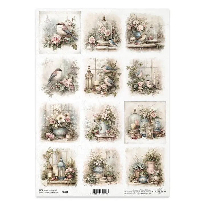 🌸 ITD Collection Rice Paper For Decoupage R2881 – Winter Rose