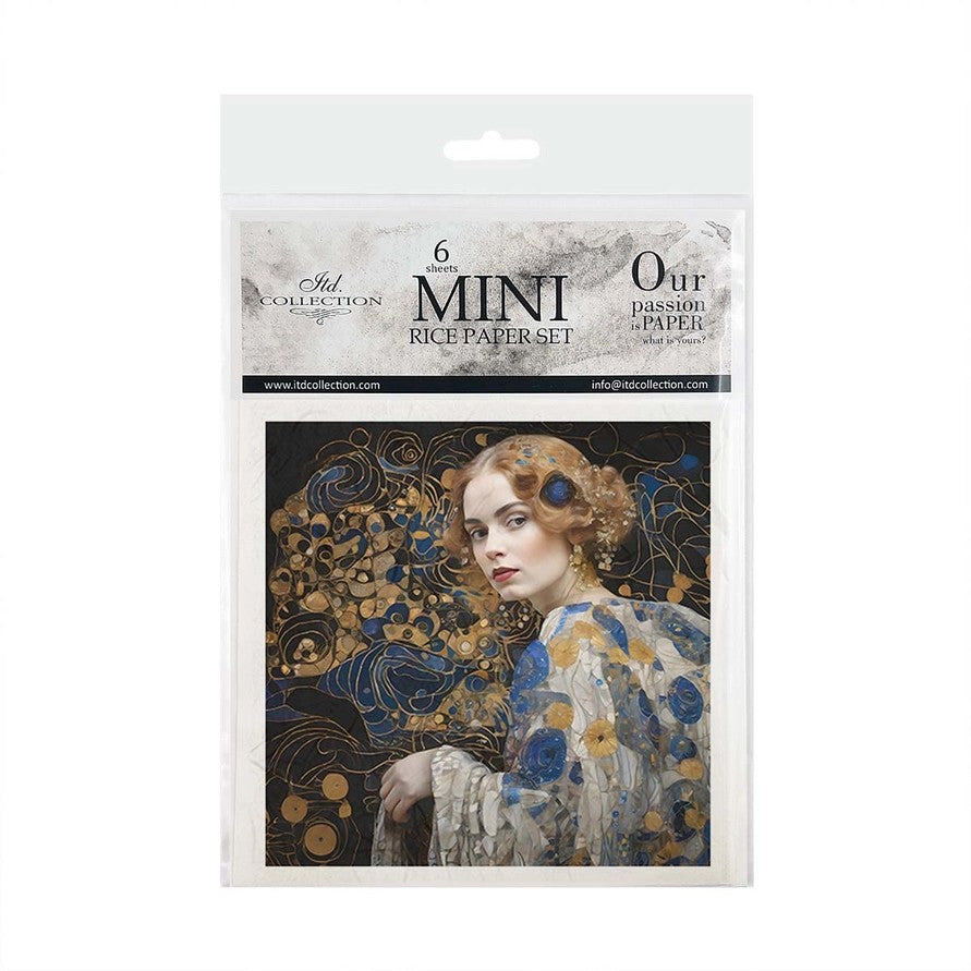 ITD Collection Rice Paper Set — Inspired By Klimt RSM127 | 6 Sheets 15×15cm