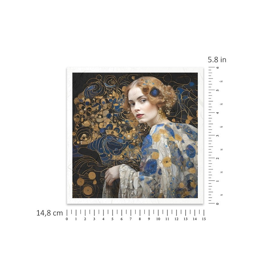 ITD Collection Rice Paper Set — Inspired By Klimt RSM127 | 6 Sheets 15×15cm