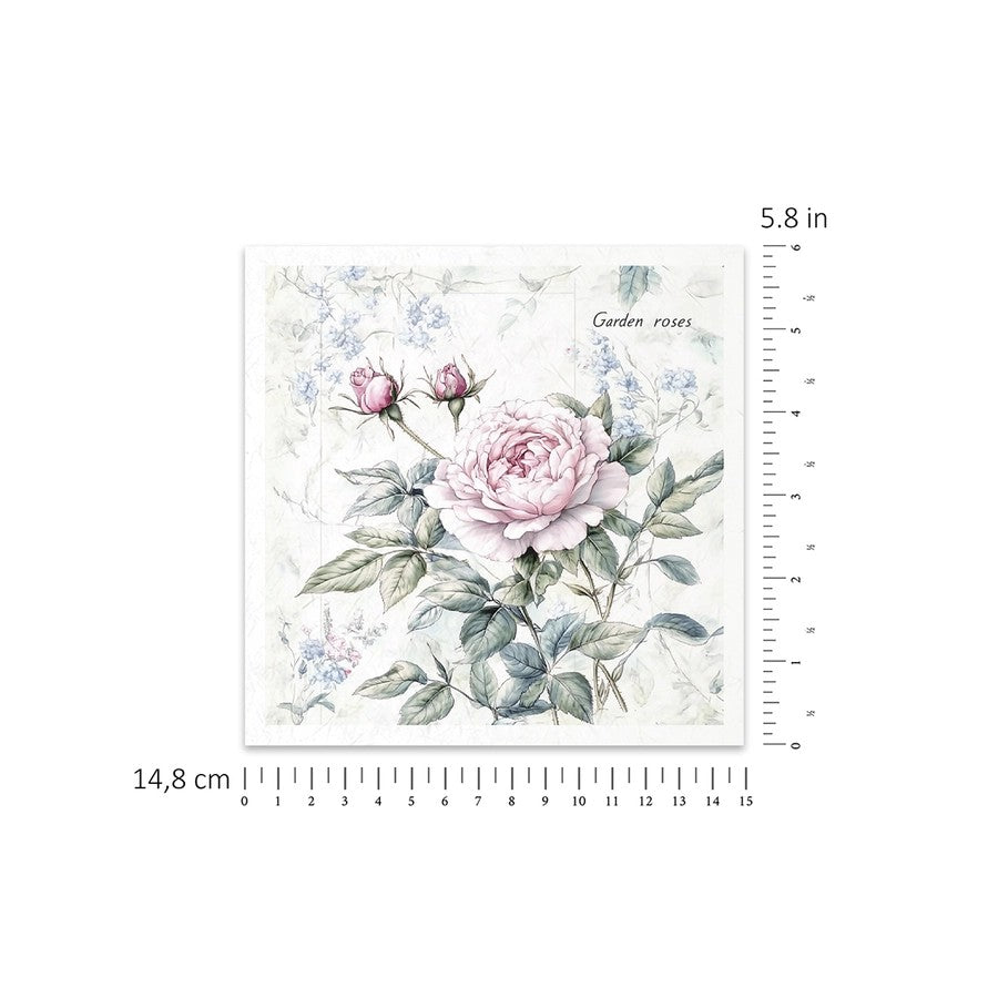 ITD Collection — Rice Paper Set RSM177 — Floral Shabby Chic