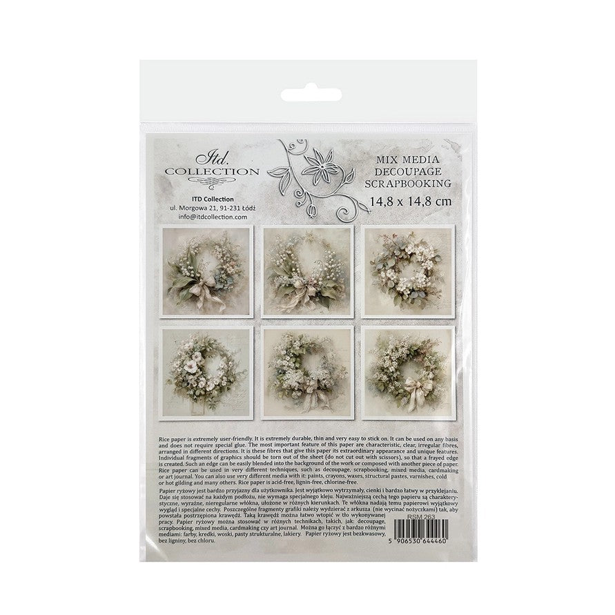 ITD Collection — Rice Paper For Decoupage RSM263 — Written in Flowers