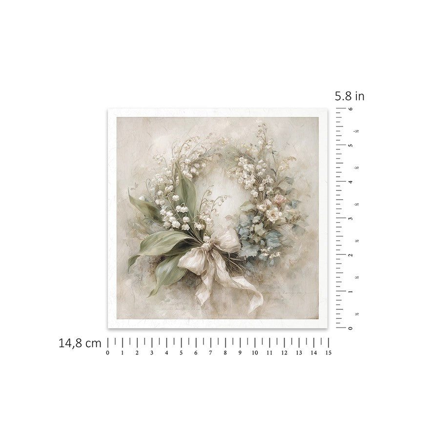 ITD Collection — Rice Paper For Decoupage RSM263 — Written in Flowers