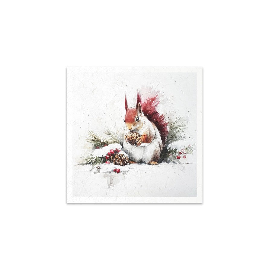 ITD Collection Rice Paper Set — Christmas Winter Wildlife | RSM294 | 6 Sheets 15×15cm