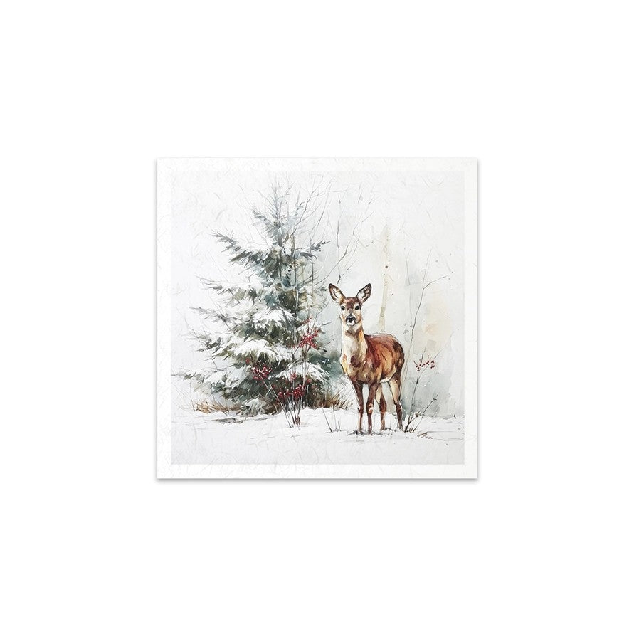ITD Collection Rice Paper Set — Christmas Winter Wildlife | RSM294 | 6 Sheets 15×15cm